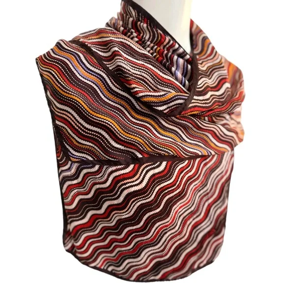 Missoni 100% Silk Scarf 🇮🇹 – Iconic Wavy Stripe Print – Made in Italy - Picture 7 of 13